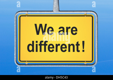 We are different ! Stock Photo