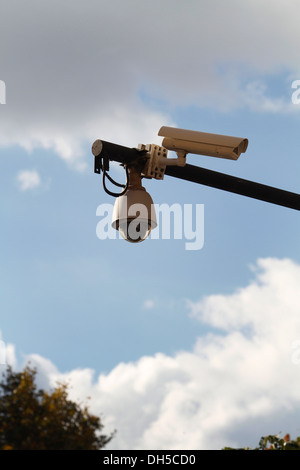 Surveillance cameras in the city of Palma, in Majorca, Spain Stock Photo