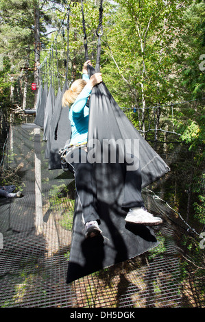 aerial adventure park Saguenay Quebec Canada Stock Photo