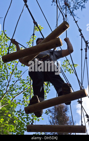 aerial adventure park Saguenay Quebec Canada Stock Photo