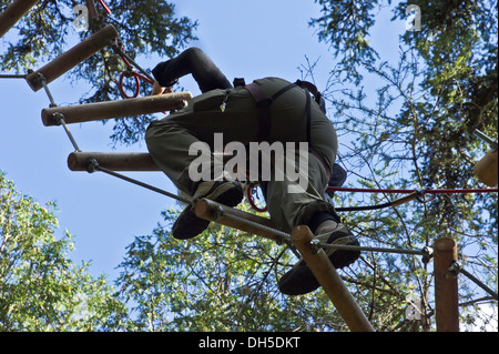 aerial adventure park Saguenay Quebec Canada Stock Photo