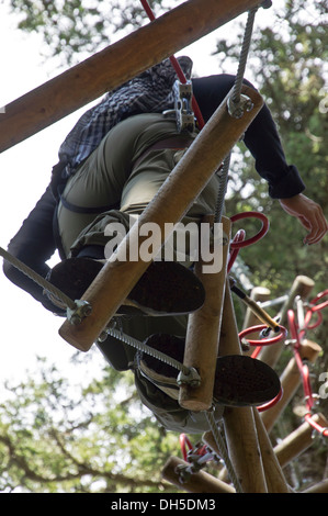 aerial adventure park Saguenay Quebec Canada Stock Photo