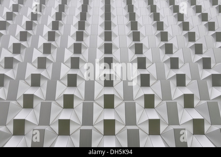 Honeycomb structure on the facade of the Centrum Galerie mall, Dresden, Saxony Stock Photo