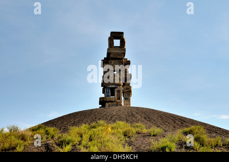 Piece of art 'Himmelstreppe' or Stairway to Heaven by the artist Herman Prigann on the top of the Halde Rheinelbe heap, Stock Photo