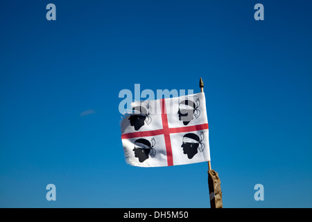 Flag of the Kingdom of Sardinia in Italy Stock Photo