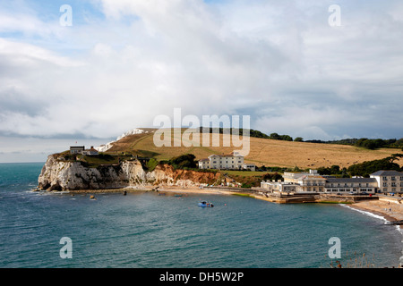 Freshwater Bay and Tennyson Down Isle of Wight Hampshire England Stock Photo