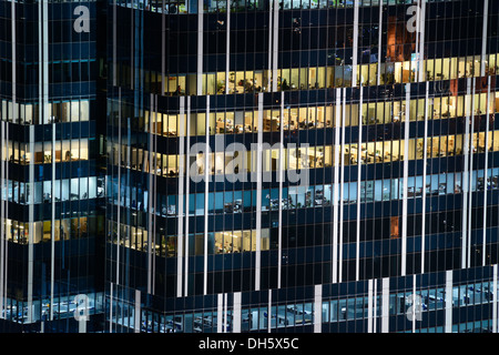 office windows at night Stock Photo