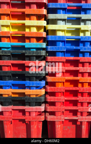 Fish boxes pattern Stock Photo