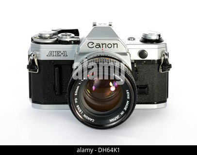 Analogue SLR Canon AE-1 with a FD 50mm 1:1.4 S.S.C. lens