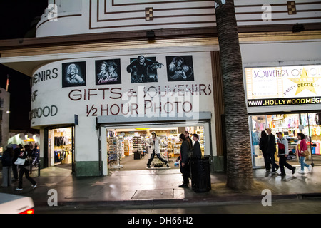 A souvenir shop on Hollywood Blvd in Hollywood California Stock Photo