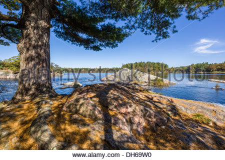 Burleigh Falls In The Kawartha Lakes In Cottage Country In Ontario