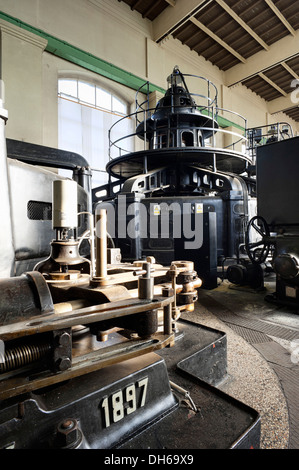 Turbine house, old hydropower plant in Rheinfelden, 1898-2011, view before the demolition, Rheinfelden, Baden-Wuerttemberg Stock Photo