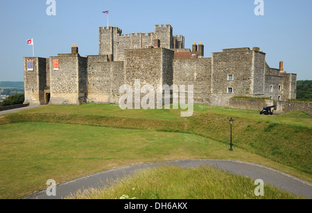 The historic ramparts of Dover Castle, Kent, England. Stock Photo