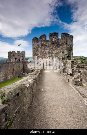 Conwy Castle in Conwy, North Wales, UK Stock Photo
