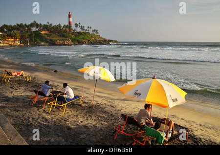 Lighthouse Beach, Kovalam, Kerala, India Stock Photo