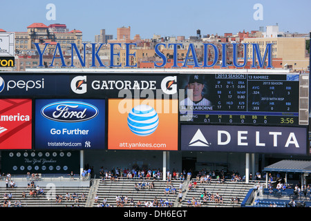 Yankee stadium scoreboard hi-res stock photography and images - Alamy