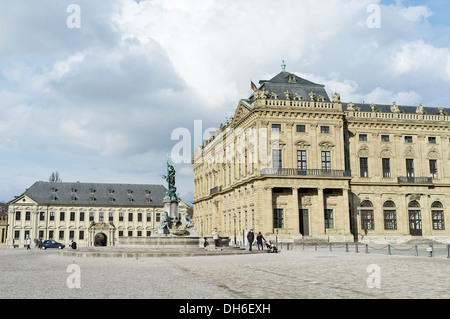 Residenz Palace in Wurzburg Stock Photo