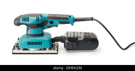 Electrical sander on white background Stock Photo