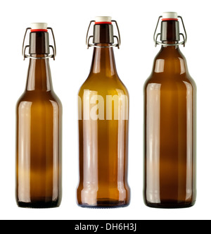 Vintage bottles with juice on white background Stock Photo - Alamy