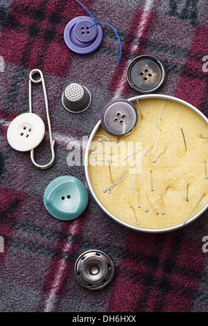 set of old seamstress for needlework Stock Photo