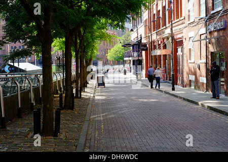 Canal Street in Manchester's 'Gay Village' Manchester City Centre. Stock Photo