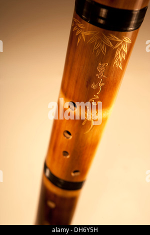 Chinese bamboo flute, Di Stock Photo