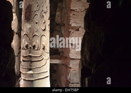 The Lanzon at Chavin de Huantar, Ancash, Peru Stock Photo