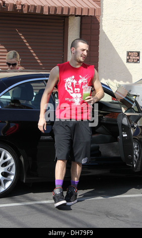 Mark Ballas Celebrities and their dance partners outside 'Dancing With Stars' rehearsal studio's Los Angeles California - Stock Photo