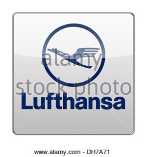 Lufthansa Airlines icon logo flag sign app Stock Photo, Royalty Free ...