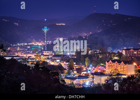 Gatlinburg, Tennessee in the Smoky Mountains. Stock Photo