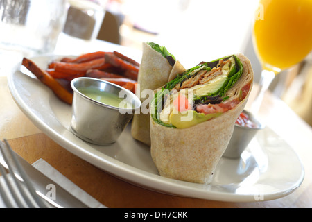 Babette’s is a restaurant in East Hampton NY Serving breakfast, lunch and dinner,  organic, local and seasonal Stock Photo