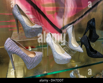 Selection of heels on display at store in Cape Town - South Africa ...