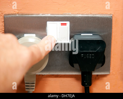 UK power socket in off position Stock Photo - Alamy