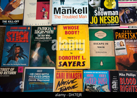 Classic crime fiction books, London Stock Photo