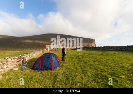 Wild Camping In Orkney Stock Photo Alamy