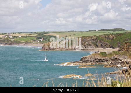 Beach and cliffs near Broad Haven, Pembrokeshire, Wales, UK Stock Photo