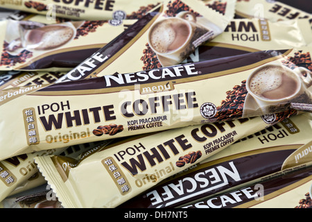 Nescafe Menu Ipoh White Coffee Original premix coffee sachets, manufactured in Malaysia Stock Photo