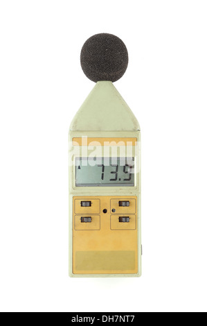 sound level meter on white background (with clipping path Stock Photo ...