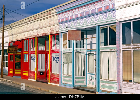 Colorful store fronts in Silver City, New Mexico USA Stock Photo