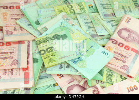 close up of Thai money background Stock Photo