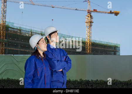 Business people at the site Stock Photo