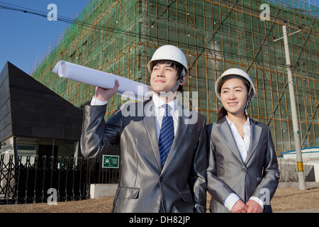 Business people at the site Stock Photo