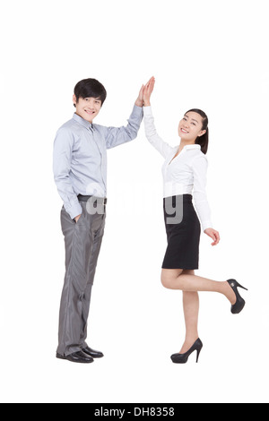 Business people dancing Stock Photo