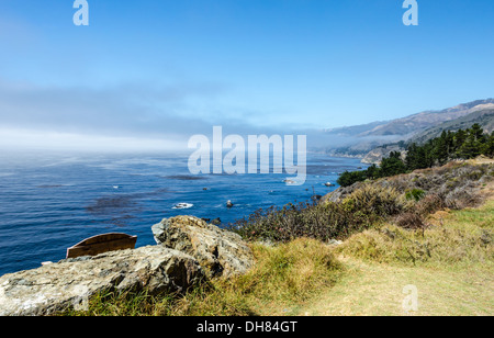 Big Sur coastline along California State Route 1. Big Sur, California, United States. Stock Photo