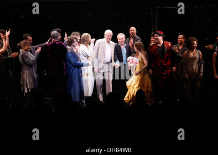 Tom Hewitt Andrew Lloyd Webber Josh Young Tim Rice Paul Nolan Lee Siegel Chilina Kennedy Bruce Dow and cast Broadway opening Stock Photo
