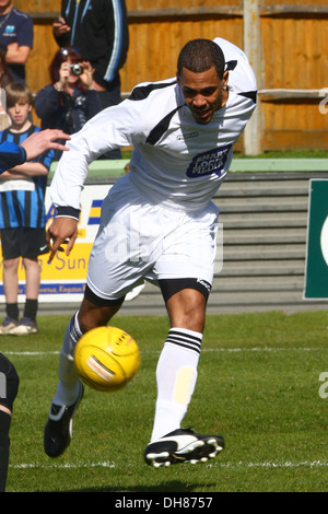 Michael Harvey Jr aka MC Harvey Celebrity Soccer Sunday - Celebrity All Stars XI v Dorking Wanderers Legends XI - held at Stock Photo