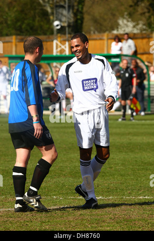 Michael Harvey Jr aka MC Harvey Celebrity Soccer Sunday - Celebrity All Stars XI v Dorking Wanderers Legends XI - held at Stock Photo