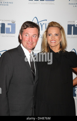 Wayne Gretzky Janet Jones-Gretzky Sports & Entertainment Stars gather for 11th Annual Michael Jordan Celebrity Invitational Stock Photo