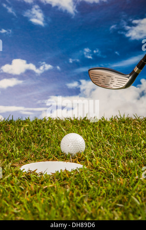 Golf stuff on green grass Stock Photo