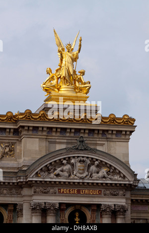 Sculpture on the Louvre Museum in Paris, France Stock Photo